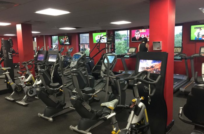 Exercise bikes and cardio machines at Fit Club
